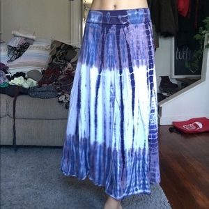 Tryst Purple Tie Dye Maxi Skirt